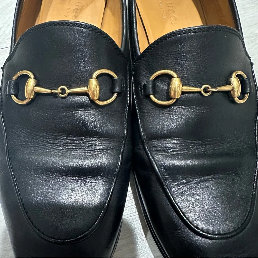 Gucci Jordaan Horsebit Leather Loafers - Picture 7 of 10